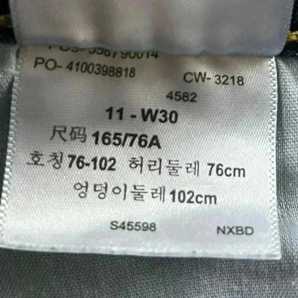 Levi’s Denizen High Rise Faded Webbed Stretch Denim Jean Shorts Size 11 (W30) - Picture 12 of 14